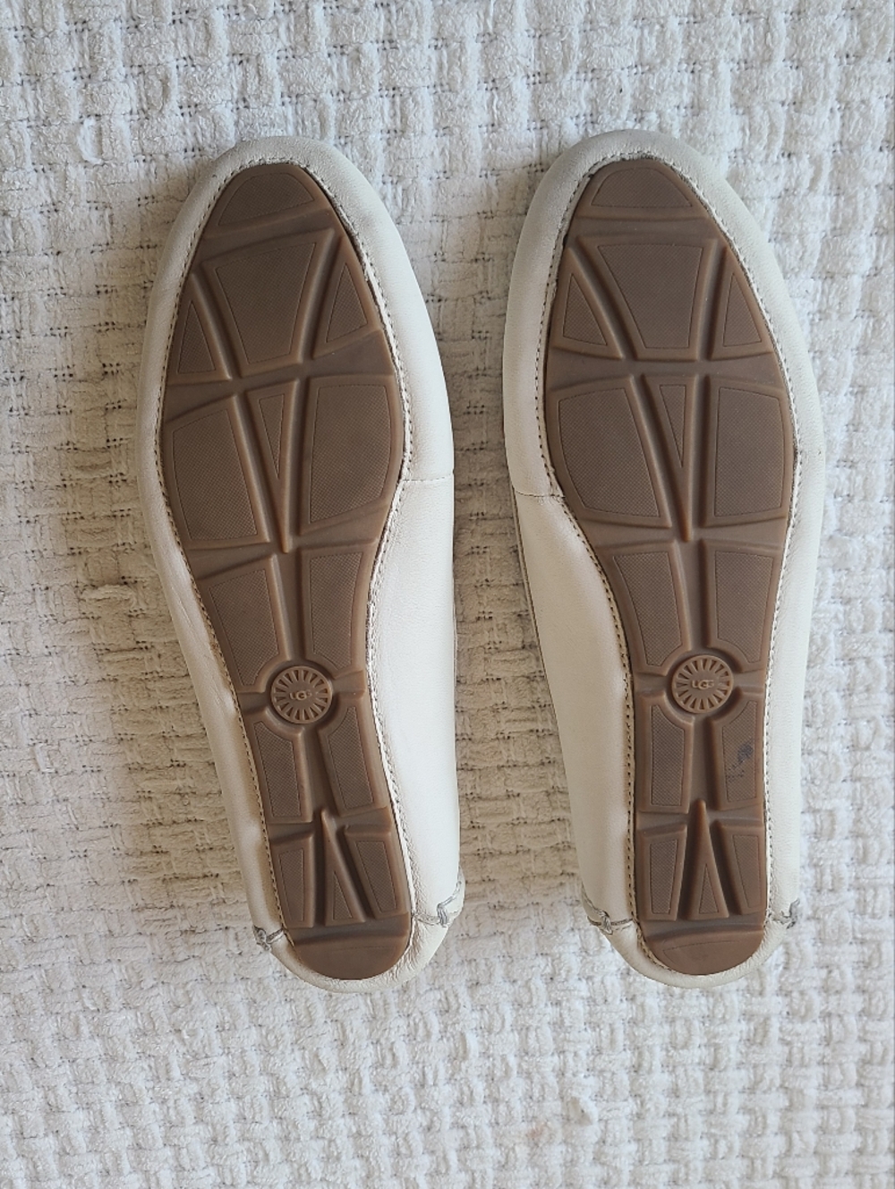 UGG Callen Women's Cream Leather Slip-On Loafers US Size 6.5 - Picture 8 of 9